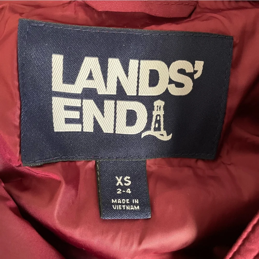 Land’s End down filled puffer vest women’s size 2-4 insulated outdoor